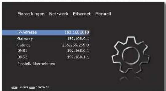 LOEWE Reference Mediacenter DR - IP-Adresstyp Manuell - 3