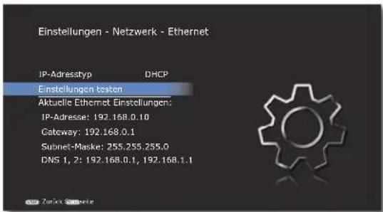 LOEWE Reference Mediacenter DR - IP-Adresstyp DHCP - 2