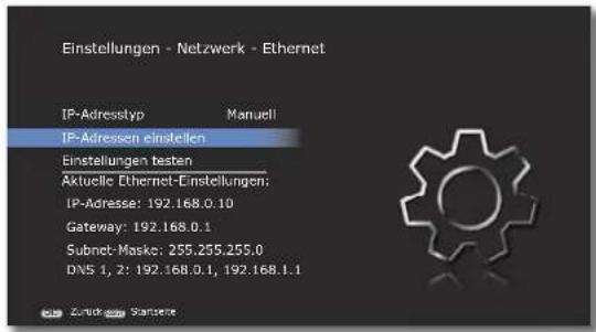 LOEWE Reference Mediacenter DR - IP-Adresstyp Manuell - 2