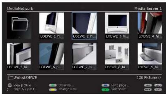 LOEWE MediaNetwork 2.0 - Yellow button: Change view - 1