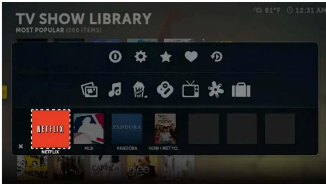 TV SHOW LIBRARY MOST POPULAR (200 ITEMS) 61°F 12:31 AM NETFLIX MLB PANDORA HOW I MET YO...