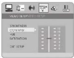 VIDEO SEUTRAL/RESET SHIFTNESS CONTRATO HUE SATURATION EXIT SETUP