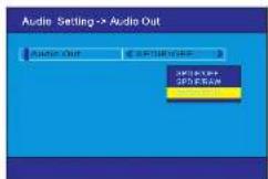 Audio Setting -> Audio Out Audio Out Audio Settings
