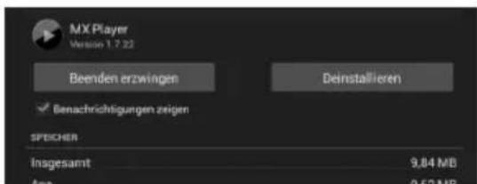 XORO HST 250S - Anwendungen deinstallieren - 1