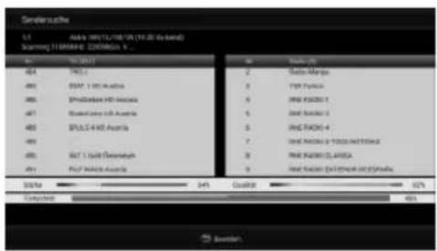 XORO HST 250 T2/C - Sendersuche - 1
