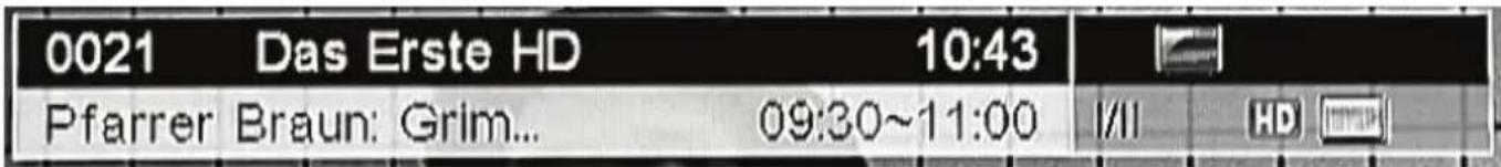 0021 Das Erste HD 10:43 Pfarrer Braun: Grim... 09:30~11:00 I/II HD