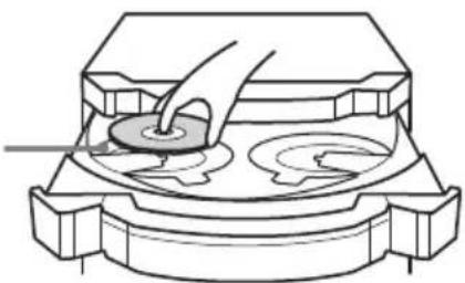 SONY MHC-GN770 - Load a disc with the label side facing up on the disc tray. - 1
