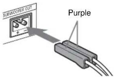SUBWOOFER OUT Purple