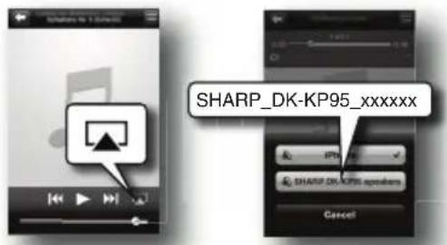 SHARP DK-KP95PH - Wi-Fi Netzwerk-Setup für AirPlay / DLNA (Fortsetzung) - 1
