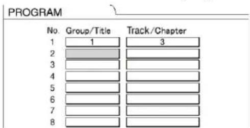 PROGRAM No. Group/Title Track/Chapter 1 1 3 2 3 4 5 6 7 8