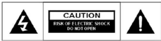 CAUTION RISK OF ELECTRIC SHOCK DO NOT OPEN