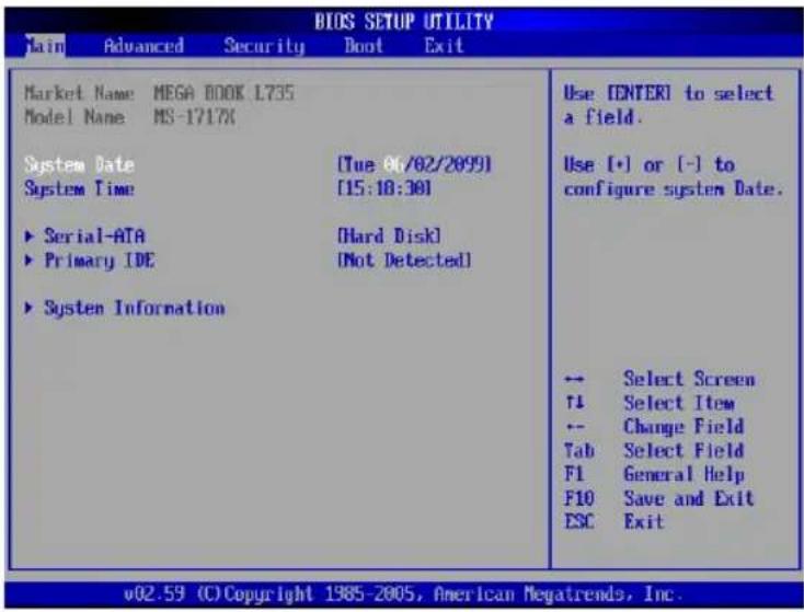 TARGA Traveller 1776 X2 - Main menu - 1