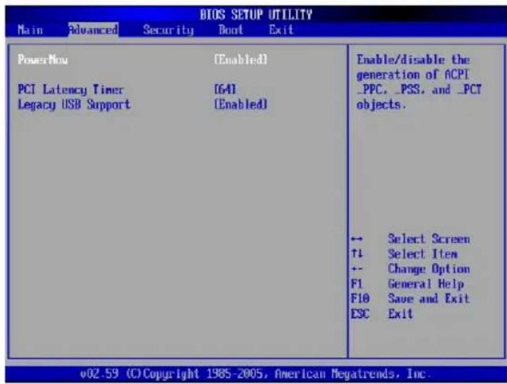 TARGA Traveller 1776 X2 - Advanced menu - 1