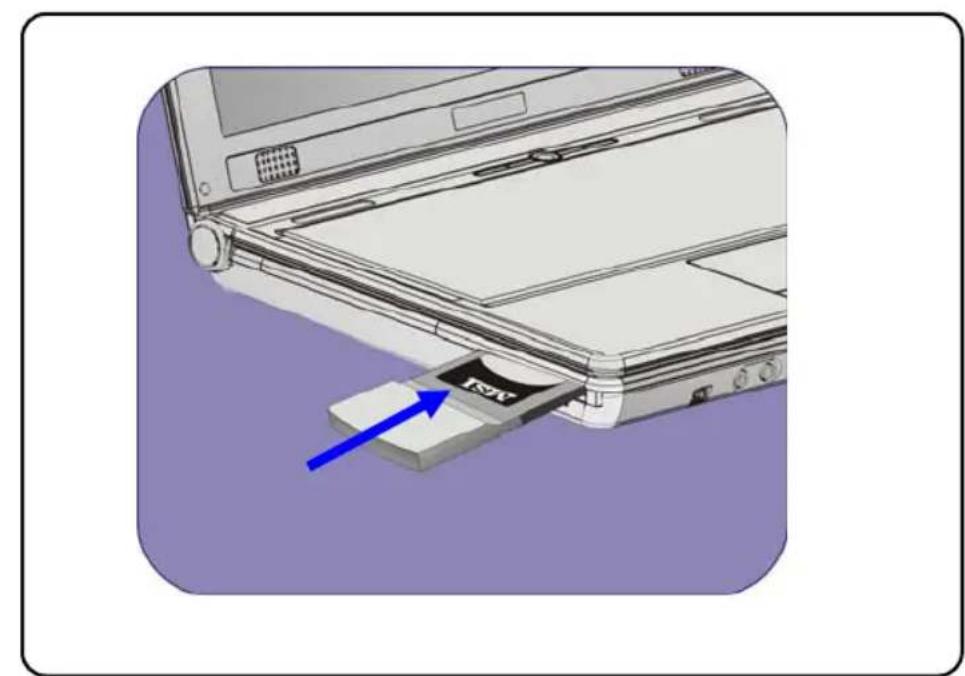 TARGA Traveller 1720 ML42 - Installing the PC card - 1