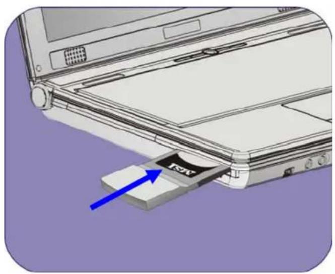 TARGA Traveller 1577 X2 - Installing the PC card - 1