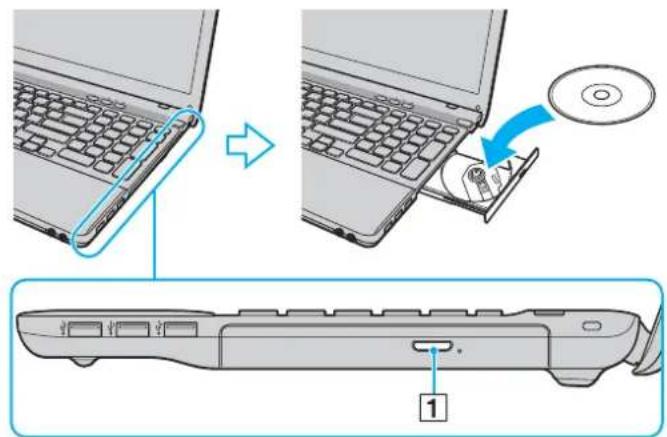 SONY Vaio VPC-EC4L1E - So legen Sie eine Disc ein - 1