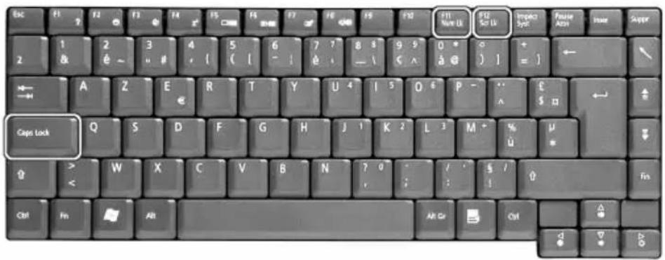 Esc F1 2 F2 ⚙ F3 F4 F5 F6 F7 F8 F9 F10 F11 2 1 & 2 ~ 3 # 4 ( | 5 - | 6 - | 7 ? - | 8 8 - | 9 9 C ^ 0 * - | + = | → A Z E R T Y U 4 I 5 O 6 P - • £ Caps Lock Q S D F G H J 1 K 2 L 3 M + % μ ↑ > W X C V B N ? 0 - / : $ / ↑ Ctrl Fin Alt Alt Gr Ctrl ✓ ▼ ▼ ▼