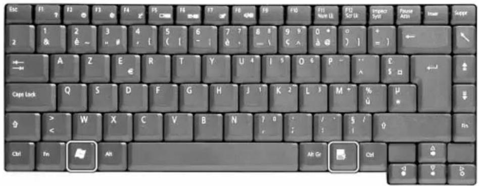 Esc F1 F2 F3 F4 F5 F6 F7 F8 F9 F10 F11 1 & 2 & ~ 3 - # 4 ( | - | 5 ( | - | 6 7 8 9 0 * 0 ) ← A Z E R T Y U 4 I 5 O 6 P - • £ Cap Lock Q S D F G H J 1 K 2 L 3 M + % μ ↑ > W X C V B N ? o / $ / Ctrl Fin Alt Alt Gr Ctrl Alt Gr