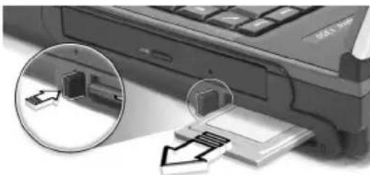 ACER Aspire 1350 - Einstecken einer PC-Karte: - 2