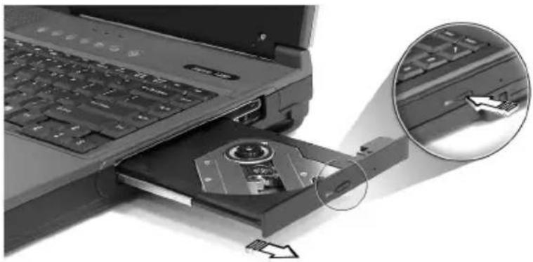 ACER Aspire 1350 - Ausgabe des Tabletts des optischen Laufwerks - 1