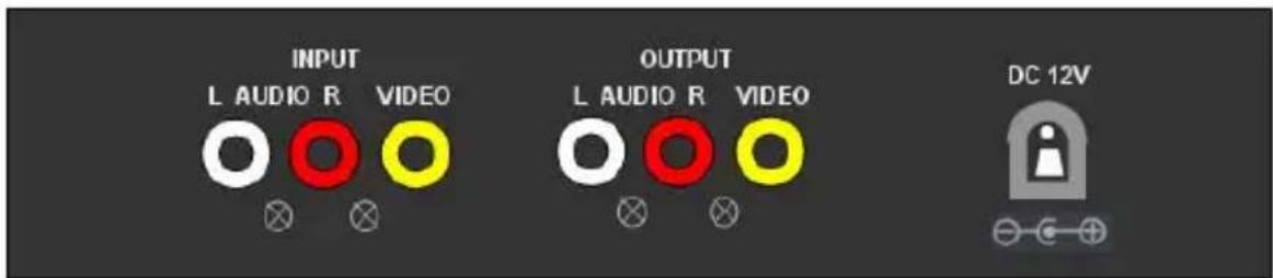 INPUT L AUDIO R VIDEO OUTPUT L AUDIO R VIDEO DC 12V