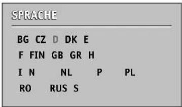 SPRACHE BG CZ D DK E F FIN GB GR H I N NL P PL RO RUS S