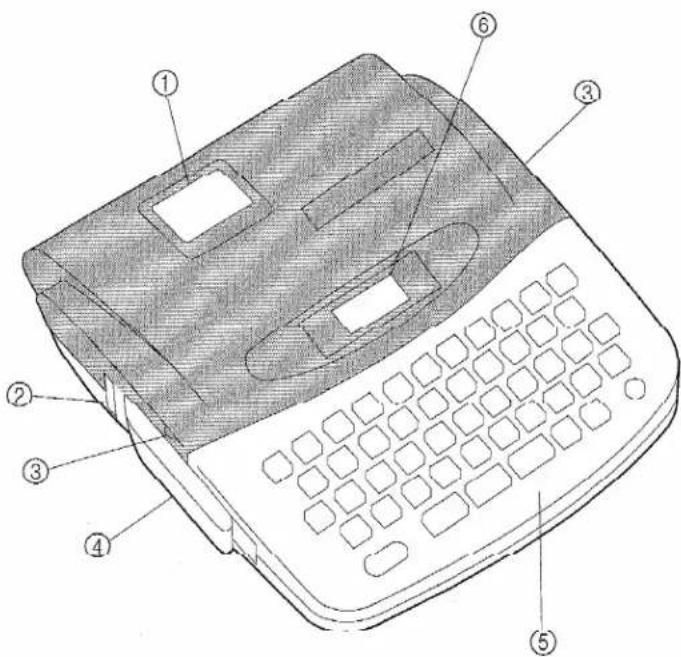 Technical diagram of a digital telephone with numbered parts for identification