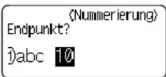 (Nummerierung) Endpunkt? 1)abc 10