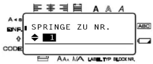 A < 8 GNF CODE SPRINGE ZU NR. 1 ABC AA, M/A LABEL TYP BLOCK NR.