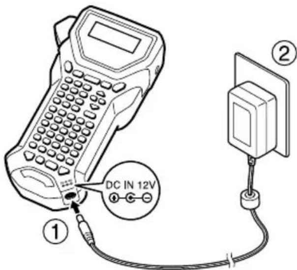 BROTHER P-Touch 7600 - Netzadapter anschließen - 1