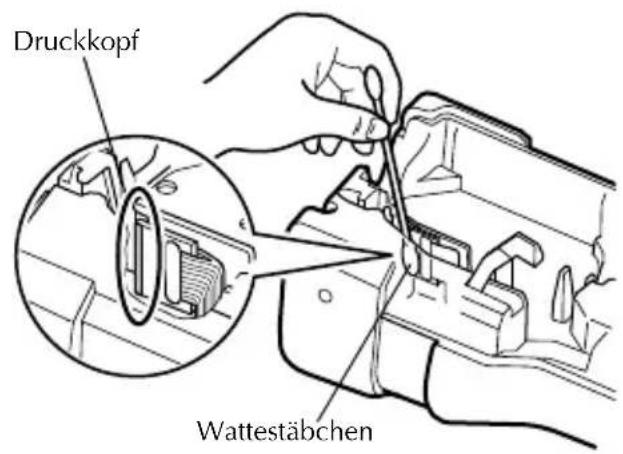 Druckkopf Wattestäbchen