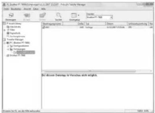 BROTHER P-Touch 7600 - Etikettenvorlagen sichern - 3