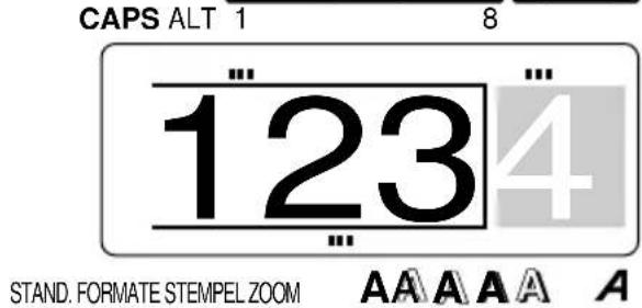 CAPS ALT 1 8 1234 STAND. FORMATE STEMPEL ZOOM AAAAA A