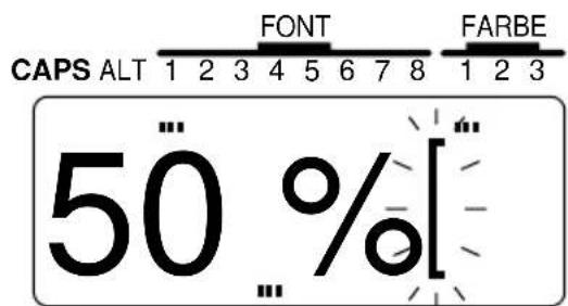 CAPS ALT 1 2 3 4 5 6 7 8 FONT FARBE 50 %