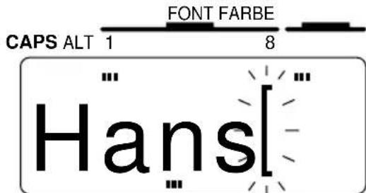 CAPS ALT 1 FONT FARBE 8 Hans[ ]