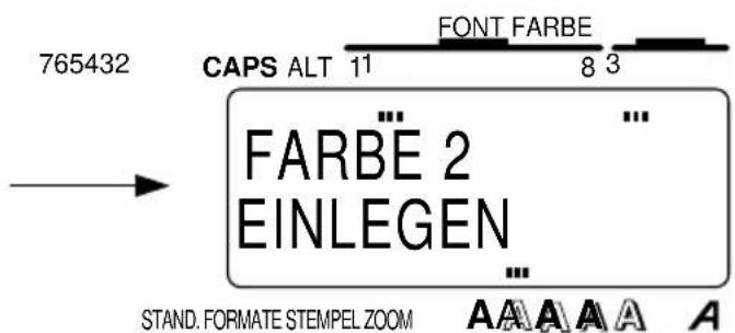 765432 CAPS ALT 11 FONT FARBE 8 3 FARBE 2 EINLEGEN ... STAND. FORMATE STEMPEL ZOOM A A A A A