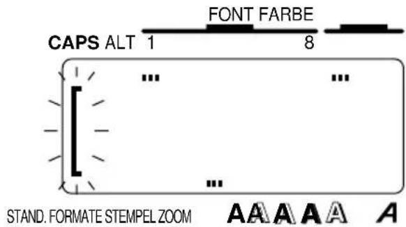 CAPS ALT 1 FONT FARBE 8 ... ... ... ... ... STAND. FORMATE STEMPEL ZOOM AAAAA A