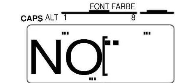 CAPS ALT 1 FONT FARBE 8 NO