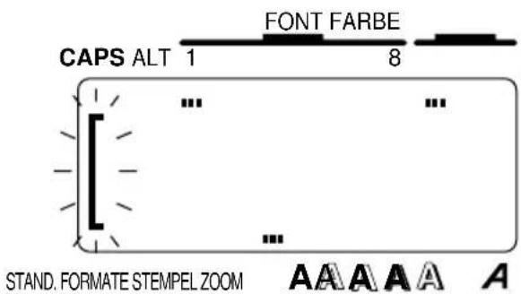 CAPS ALT 1 FONT FARBE 8 ... ... ... ... STAND. FORMATE STEMPEL ZOOM A A A A A