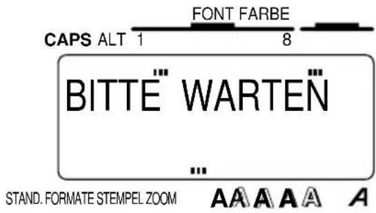 CAPS ALT 1 FONT FARBE 8 BITTE WARTEN ... STAND. FORMATE STEMPEL ZOOM A A A A A A