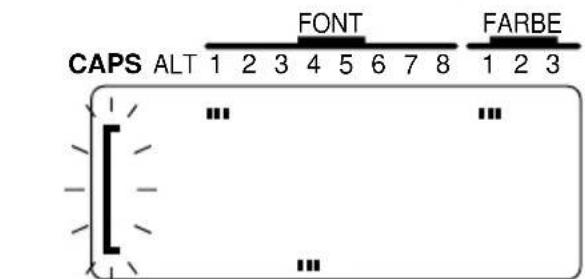 CAPS ALT FONT FARBE 1 2 3 4 5 6 7 8 1 2 3