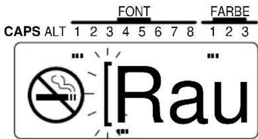 CAPS ALT 1 2 3 4 5 6 7 8 FONT FARBE ... [Rau