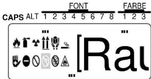 CAPS ALT FONT FARBE 1 2 3 4 5 6 7 8 ... [Rai