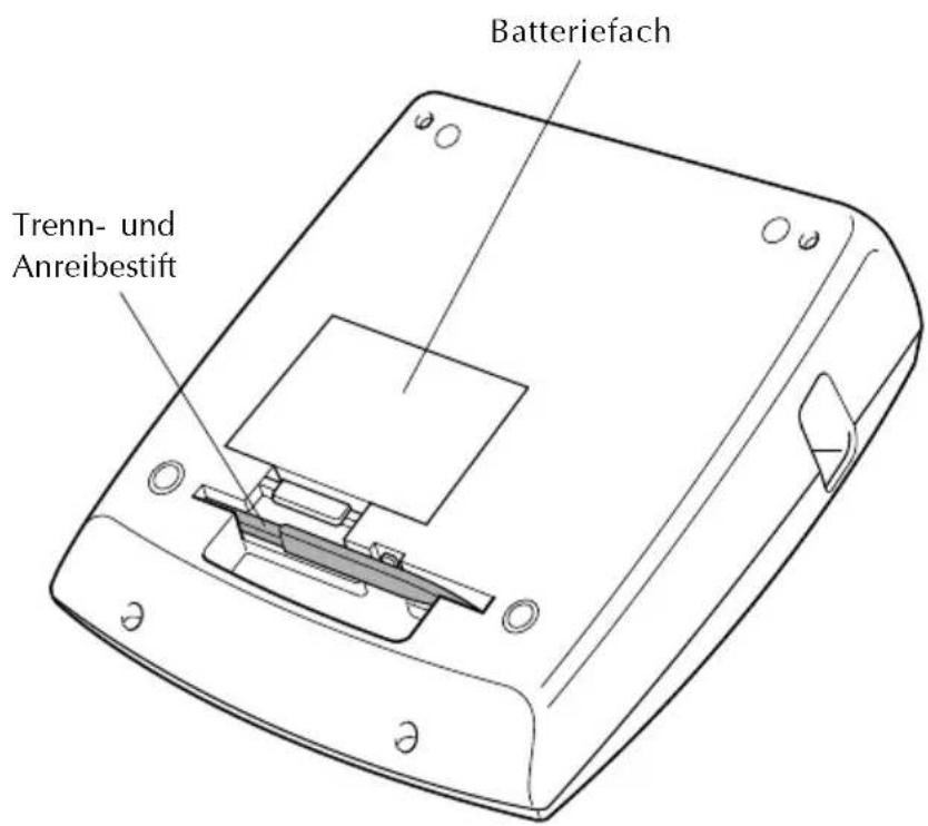 Batteriefach Trenn- und Anreibestift