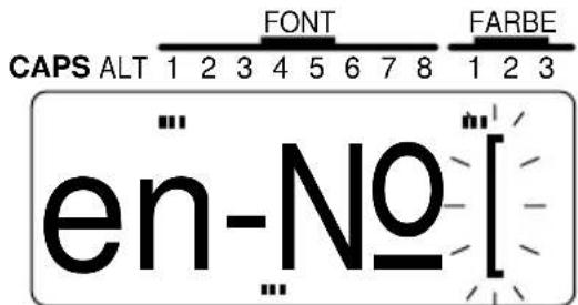 CAPS ALT 1 2 3 4 5 6 7 8 EN-No [ ] FORT FARBE 1 2 3