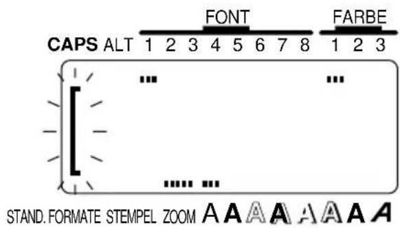 CAPS ALT 1 2 3 4 5 6 7 8 1 2 3 FONT FARBE ... ... ... STAND. FORMATE STEMPEL ZOOM A A A A A A A A