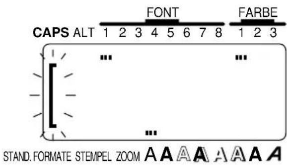 CAPS ALT 1 2 3 4 5 6 7 8 FONT FARBE 1 2 3 ... ... ... STAND. FORMATE STEMPEL ZOOM A A A A A A A A