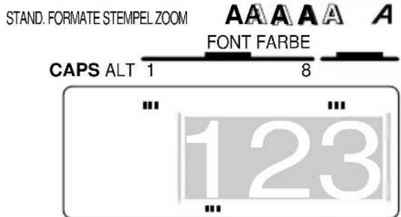 STAND. FORMATE STEMPEL ZOOM AAAAA A FONT FARBE CAPS ALT 1 8 "" "" "" 123 ""
