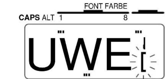 CAPS ALT 1 FONT FARBE 8 UWE