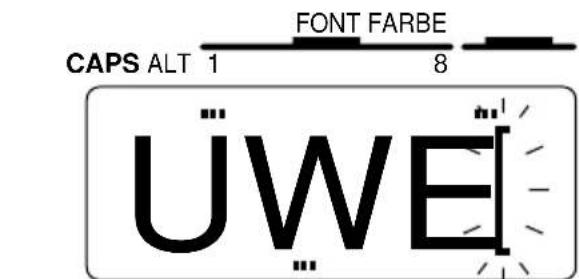 CAPS ALT 1 FONT FARBE 8 ÜWE